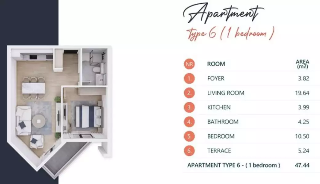 Квартира 47м² в Черногории, Улцинь. Стоимостью 71160€ аренда фото-3