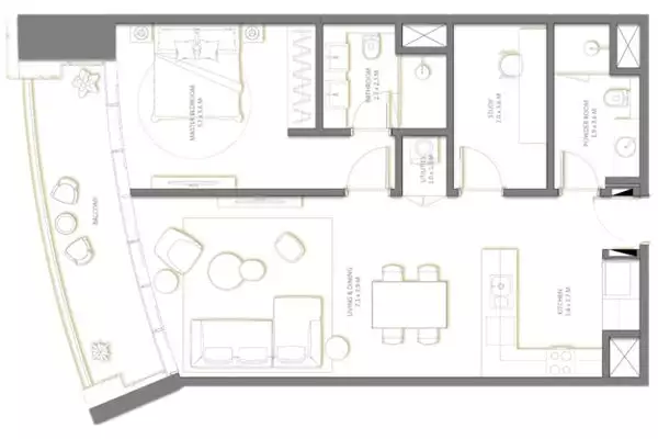 Квартира 99м² в ОАЭ, Дубай. Стоимостью 973890€ аренда фото-18