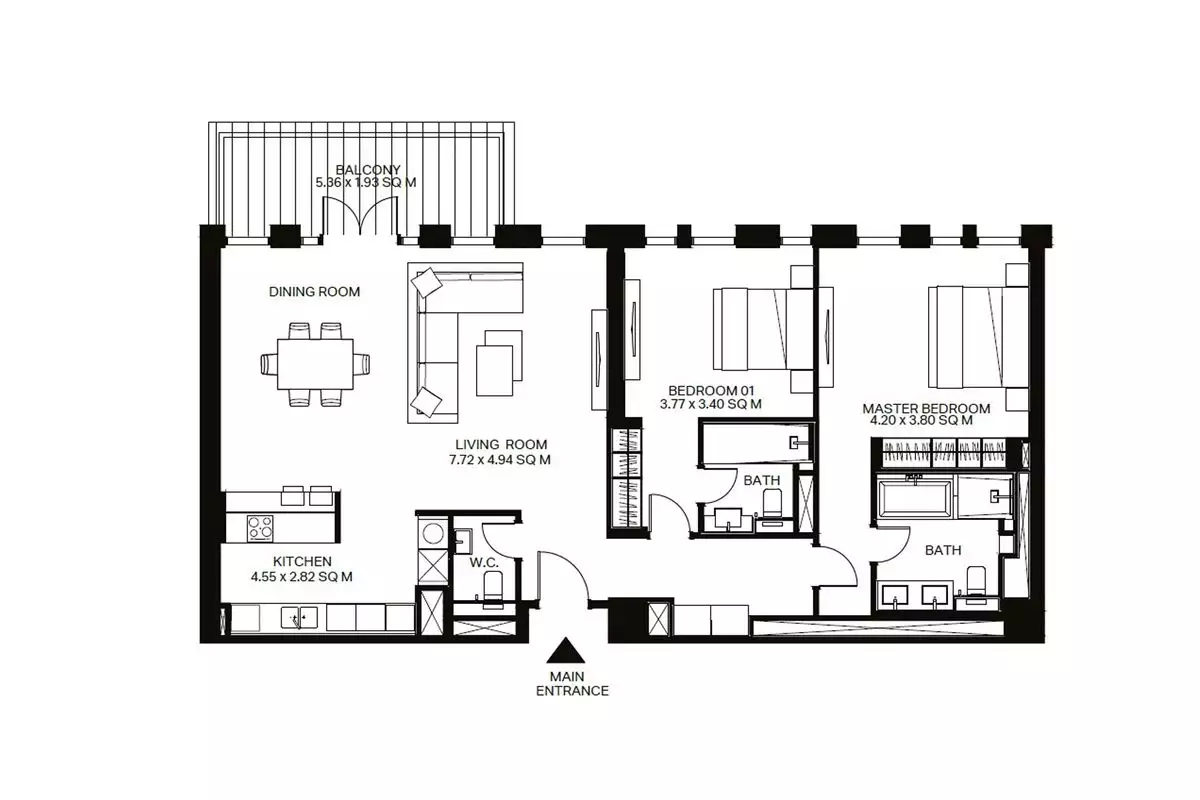 Квартира 136м² в ОАЭ, Дубай. Стоимостью 1872866€ аренда фото-18