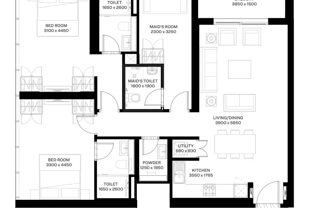 Квартира 115м² в ОАЭ, Дубай. Стоимостью 774118€ аренда фото-11