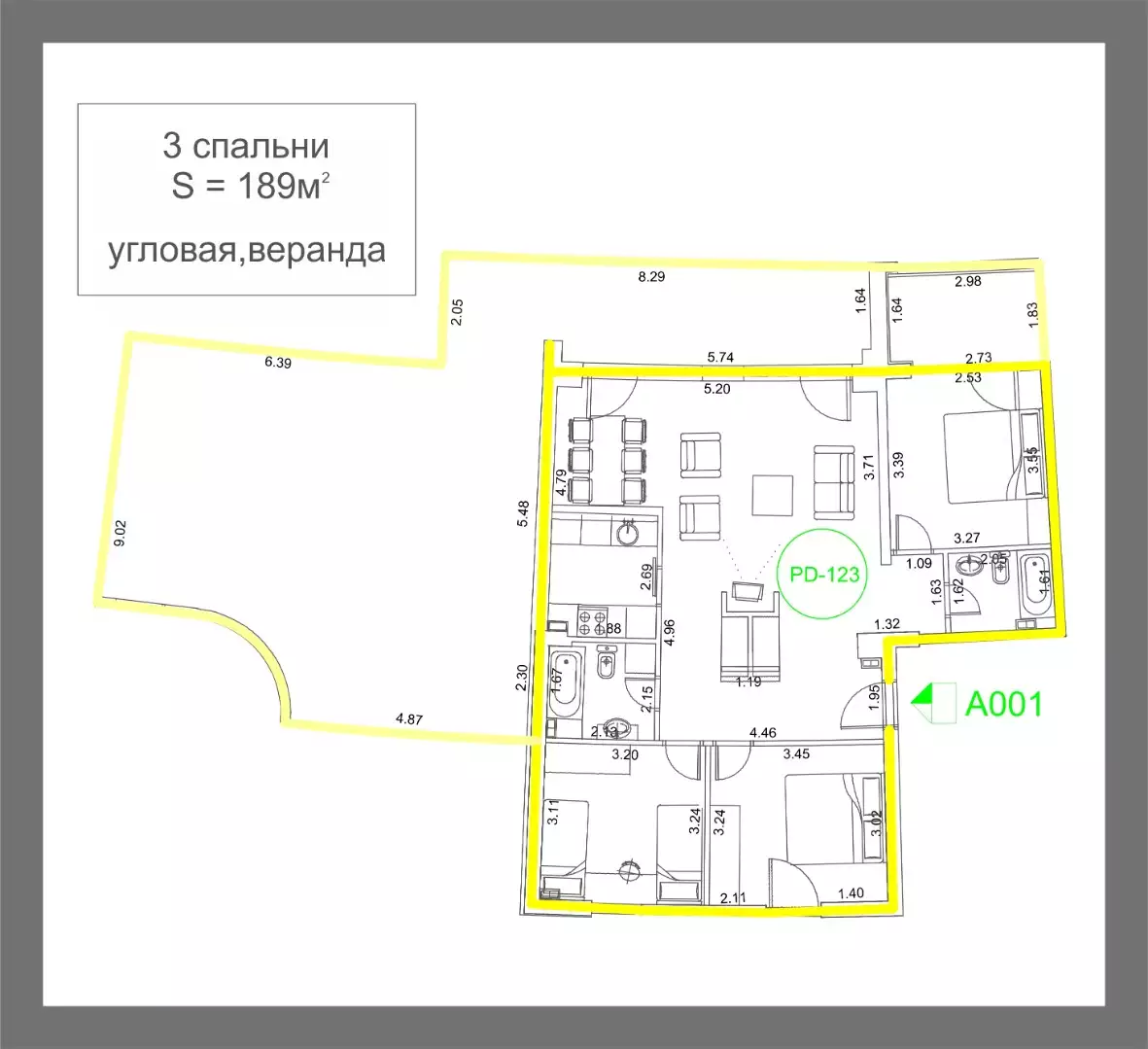 Квартира 149м² в Черногории, Будва. Стоимостью 685400€ аренда фото-17