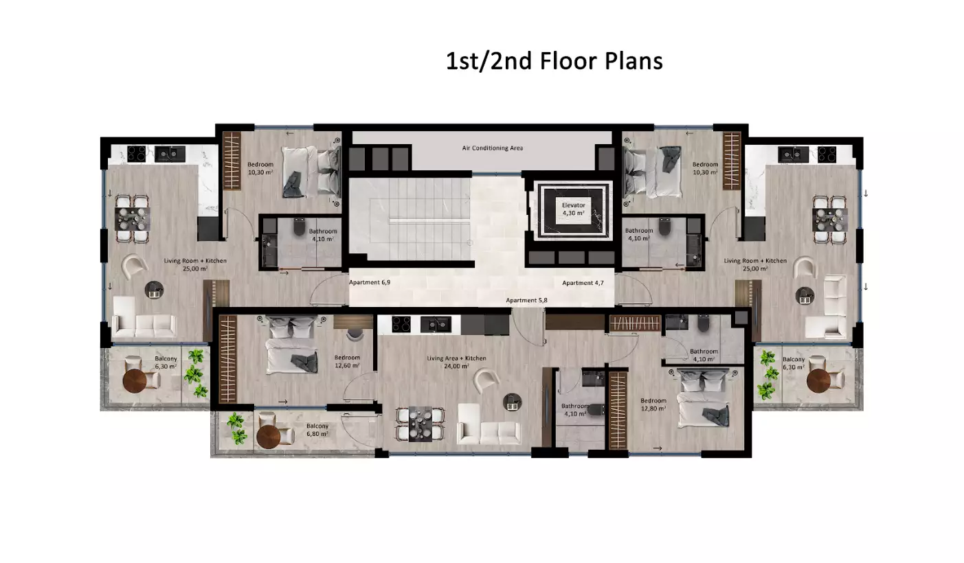 Квартира 50м² в Турции, Кестель. Стоимостью 140000€ аренда фото-24
