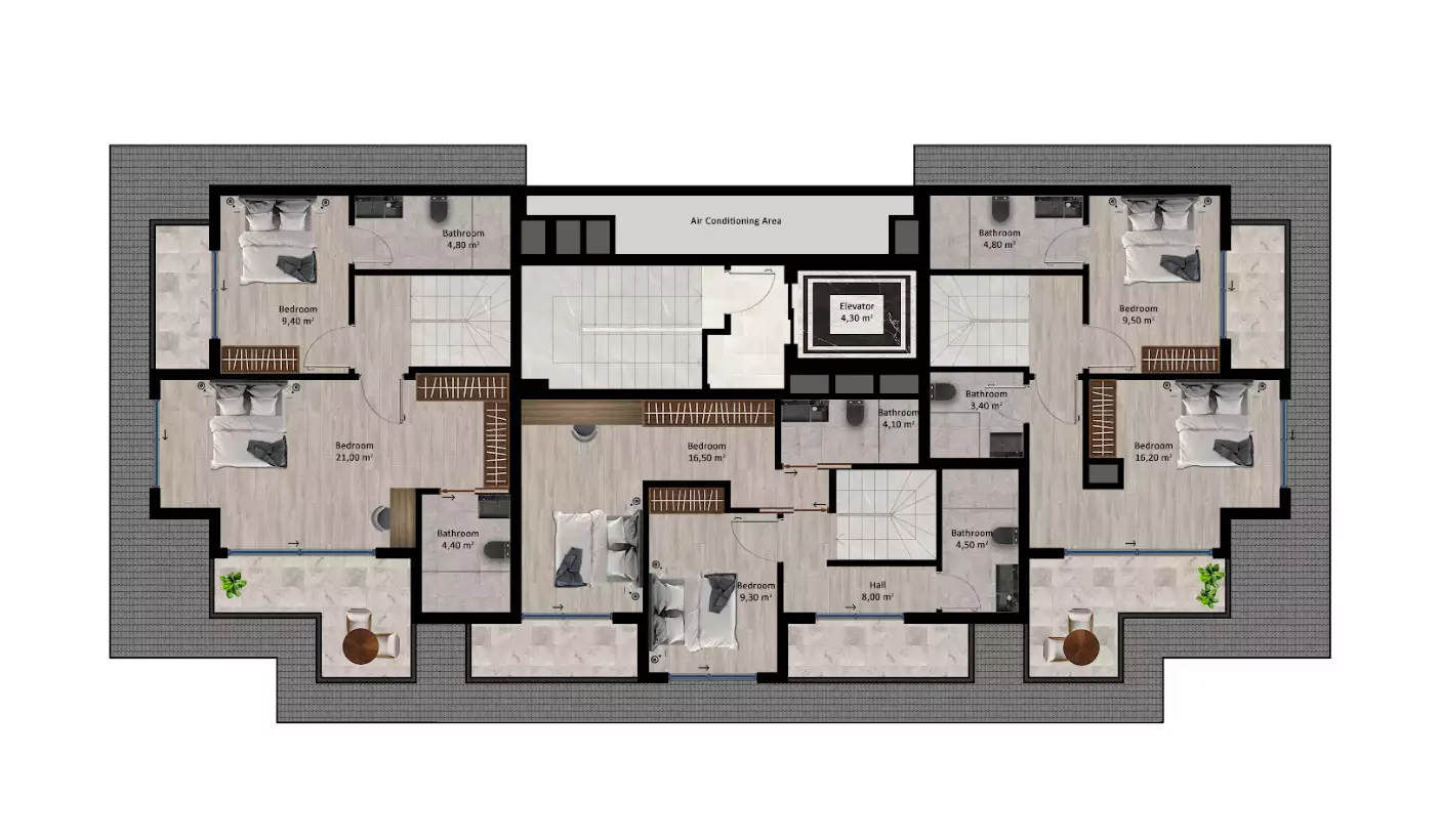 Квартира 50м² в Турции, Кестель. Стоимостью 140000€ аренда фото-26