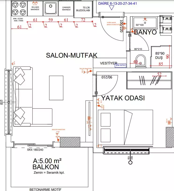 Квартира 45м² в Турции, Авсаллар. Стоимостью 61000€ аренда фото-22