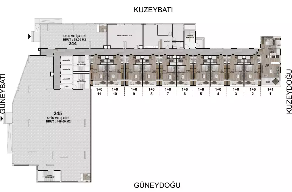 Квартира 39м² в Турции, Мерсин. Стоимостью 45000€ аренда фото-22