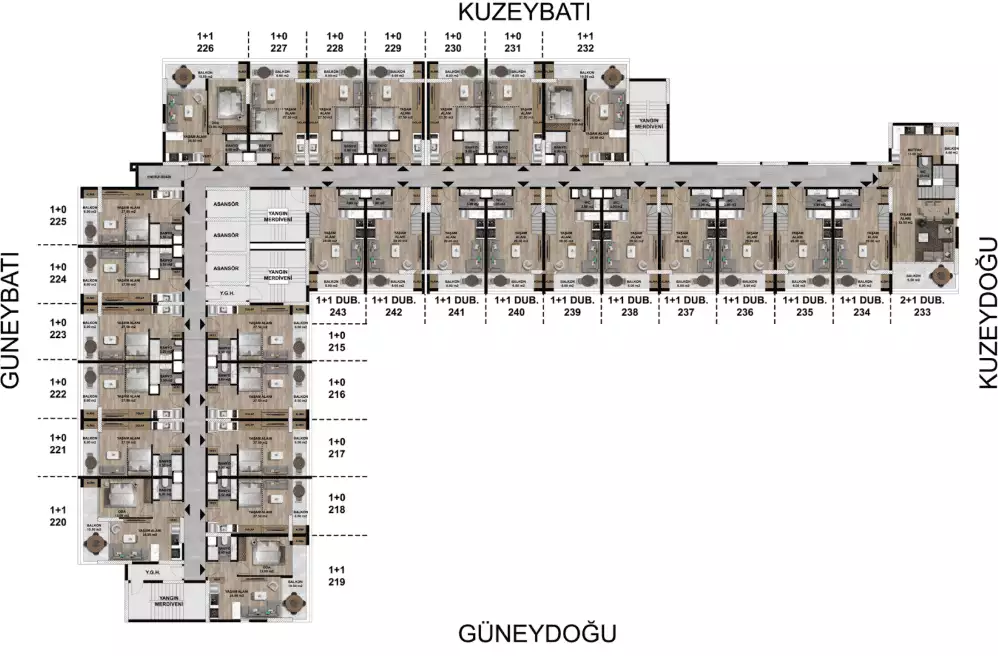 Квартира 39м² в Турции, Мерсин. Стоимостью 45000€ аренда фото-24