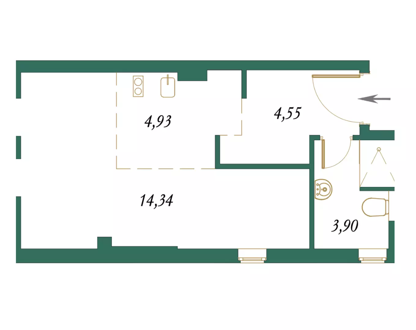 Квартира 28м² в Черногории, Колашин. Стоимостью 86300€ аренда фото-2