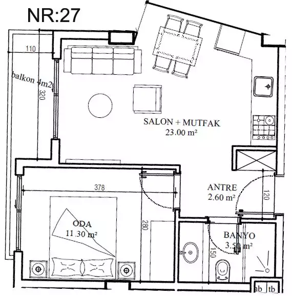 Квартира 52м² в Турции, Алания. Стоимостью 85000€ аренда фото-21