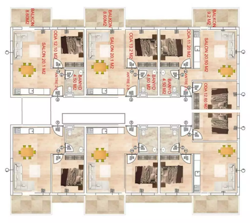 Квартира 60м² в Турции, Алания. Стоимостью 88000€ аренда фото-11