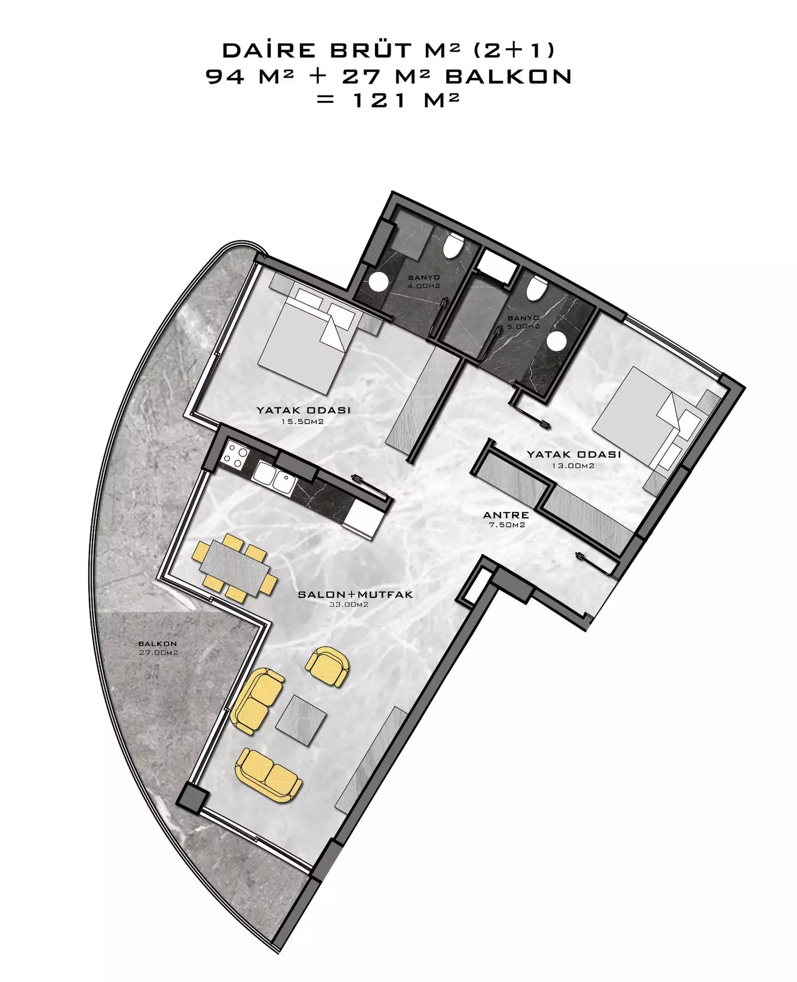 Квартира 62м² в Турции, Каргыджак. Стоимостью 260000€ аренда фото-45