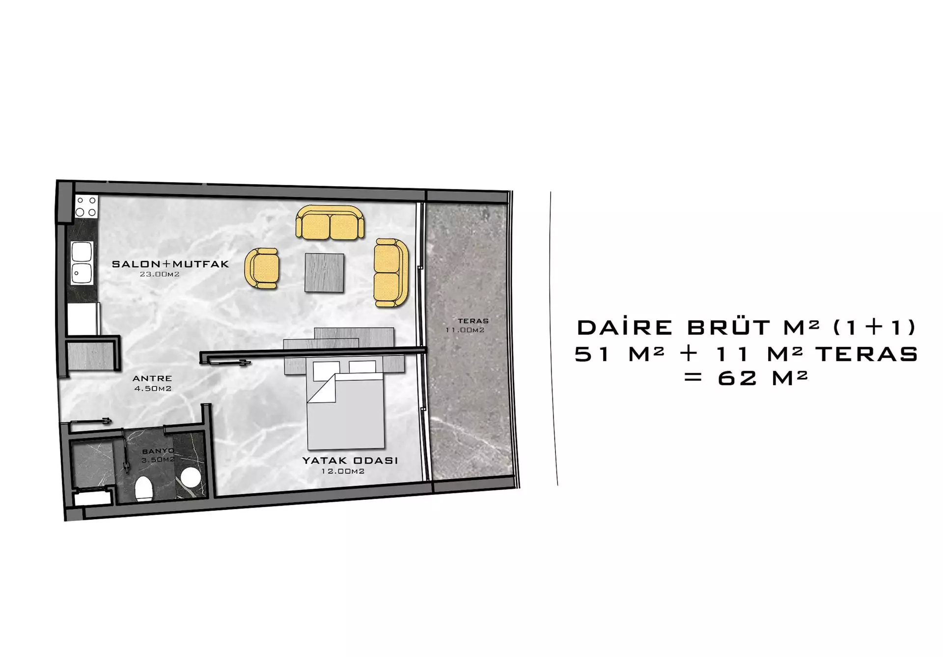 Квартира 62м² в Турции, Каргыджак. Стоимостью 260000€ аренда фото-54