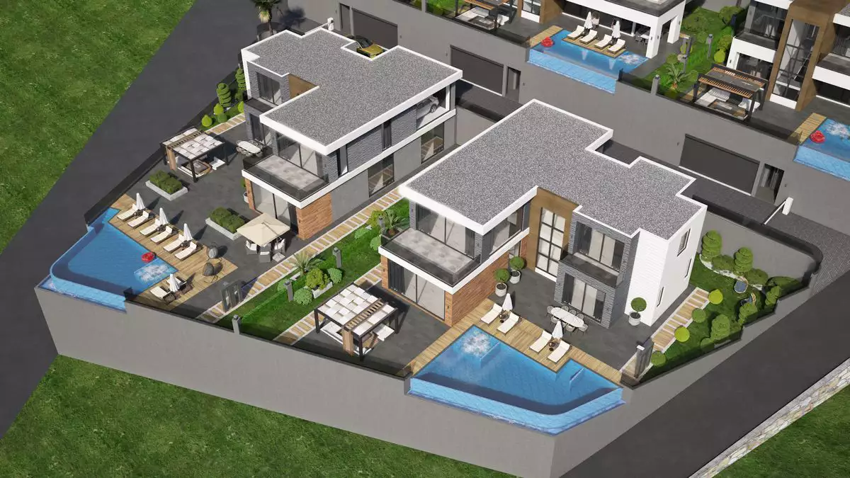 Вилла 268м² в Турции, Каргыджак. Стоимостью 1100000€ аренда фото-1