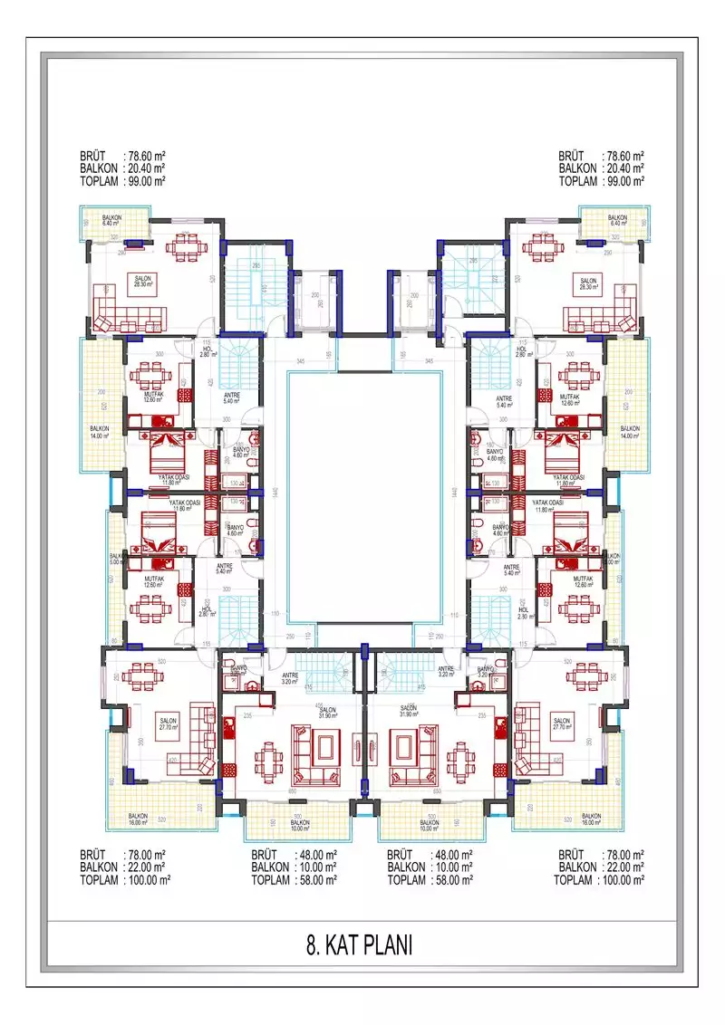 Квартира 58м² в Турции, Алания. Стоимостью 192000€ аренда фото-11