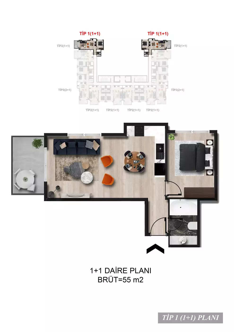 Квартира 44м² в Турции, Авсаллар. Стоимостью 140000€ аренда фото-14