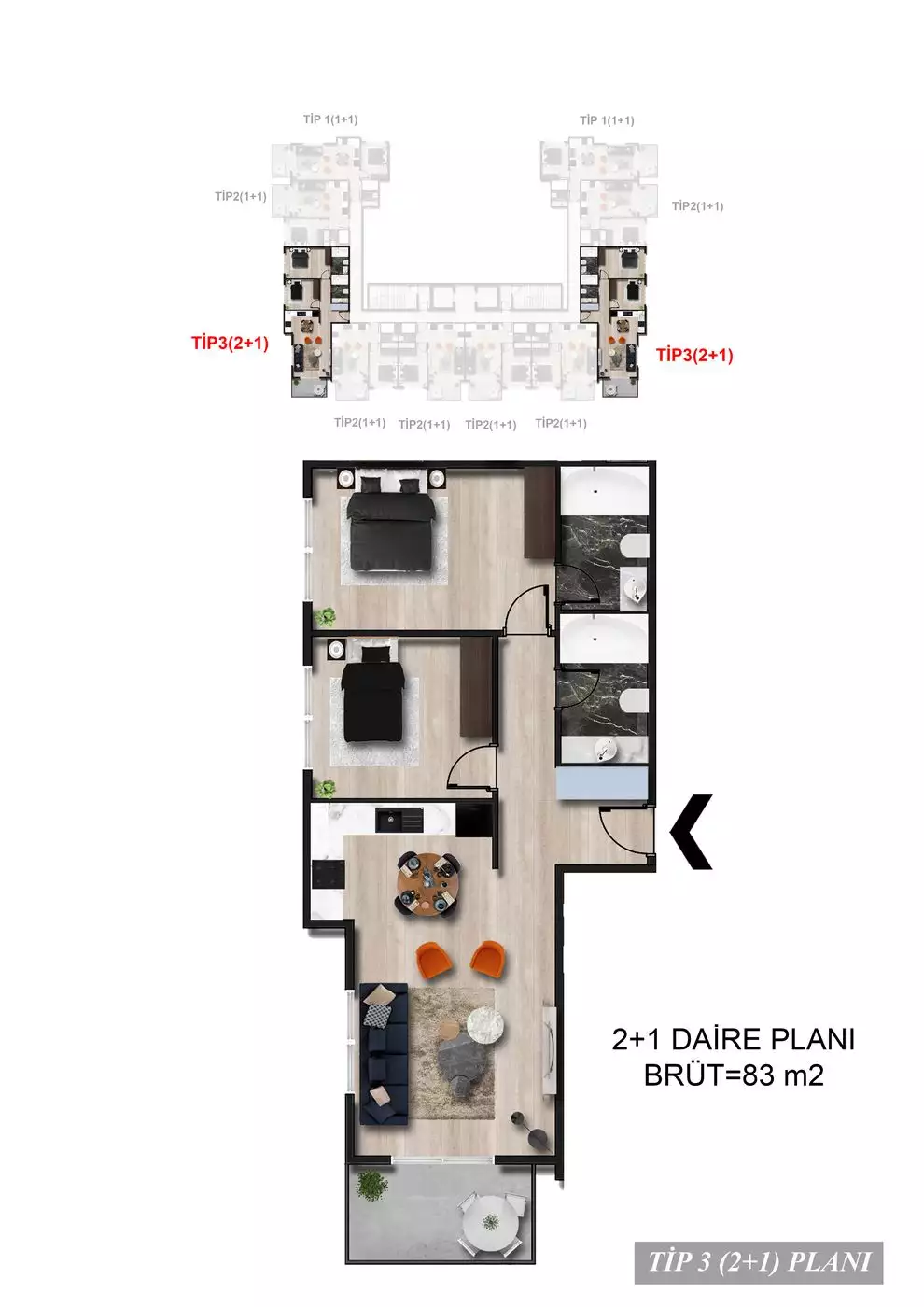 Квартира 44м² в Турции, Авсаллар. Стоимостью 140000€ аренда фото-16