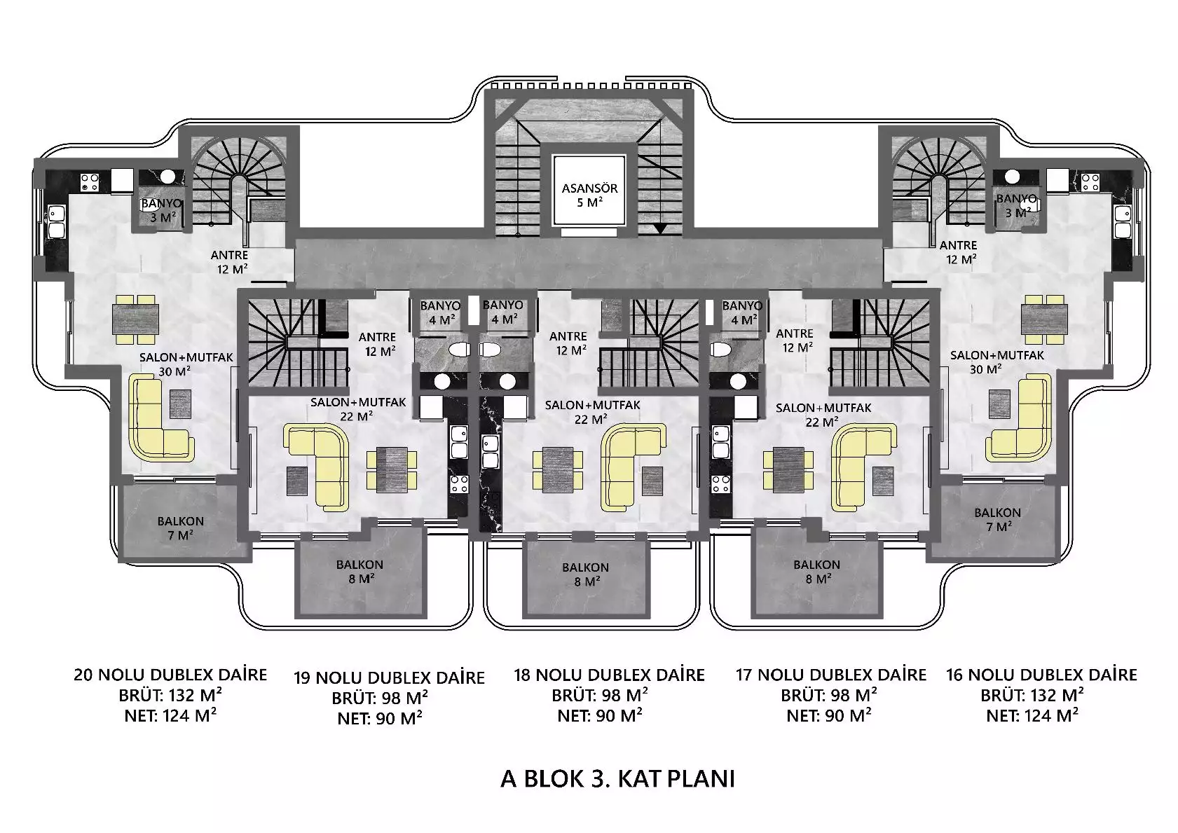 Квартира 55м² в Турции, Каргыджак. Стоимостью 140000€ аренда фото-51