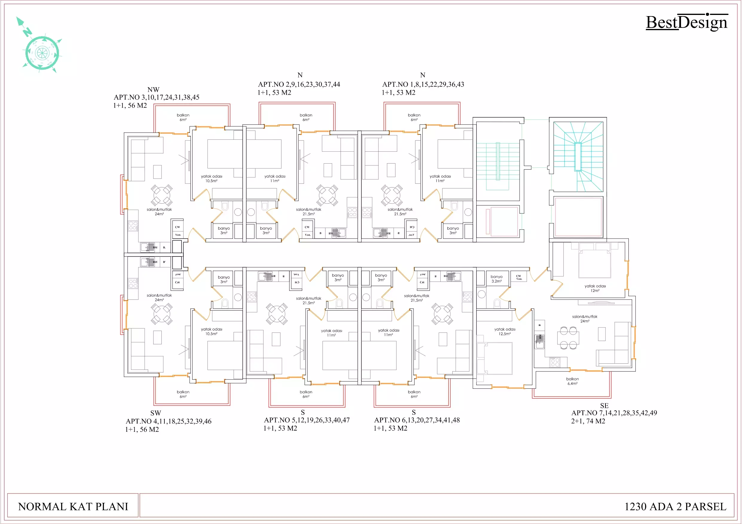 Квартира 53м² в Турции, Алания. Стоимостью 165000€ аренда фото-33