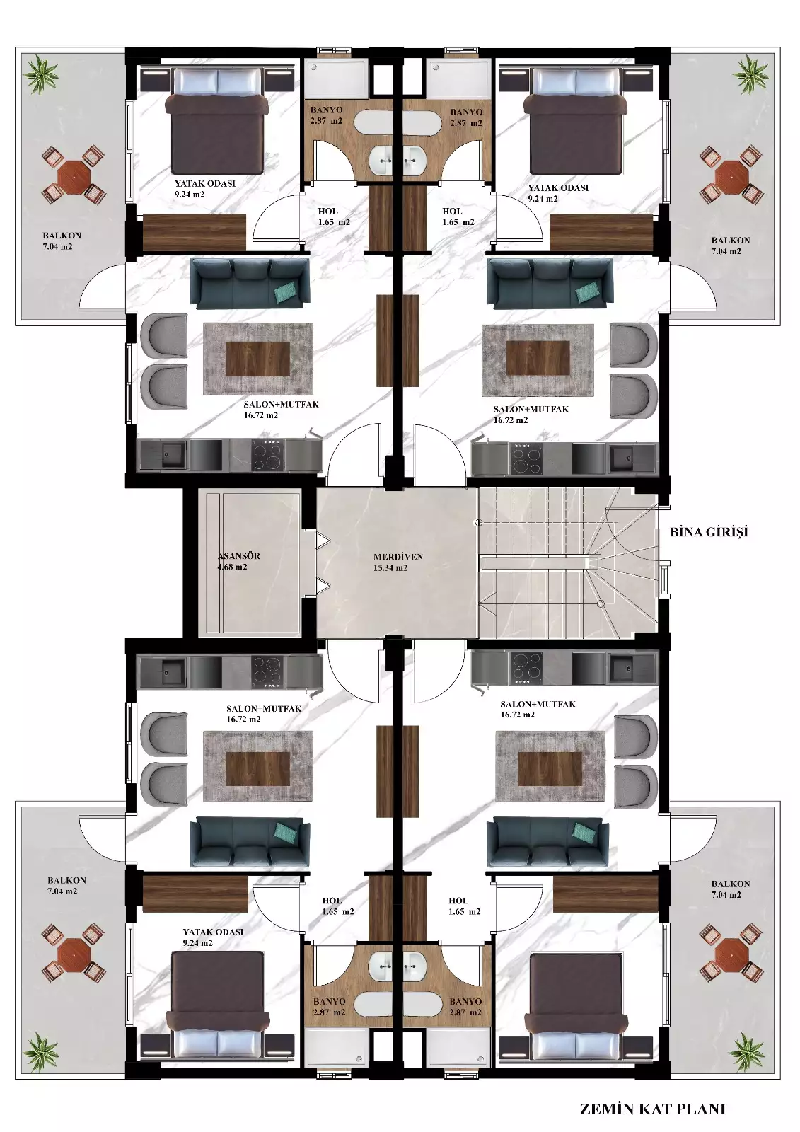 Квартира 45м² в Турции, Авсаллар. Стоимостью 100000€ аренда фото-25