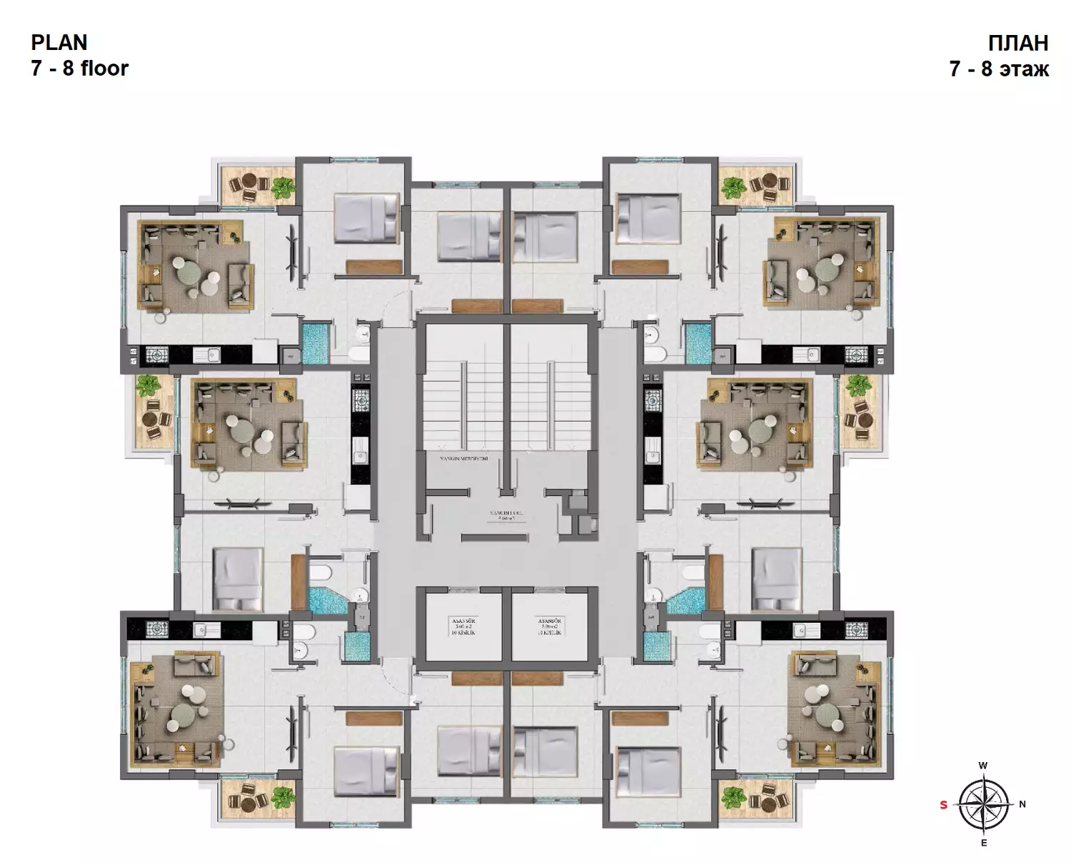 Квартира 51м² в Турции, Махмутлар. Стоимостью 145000€ аренда фото-27