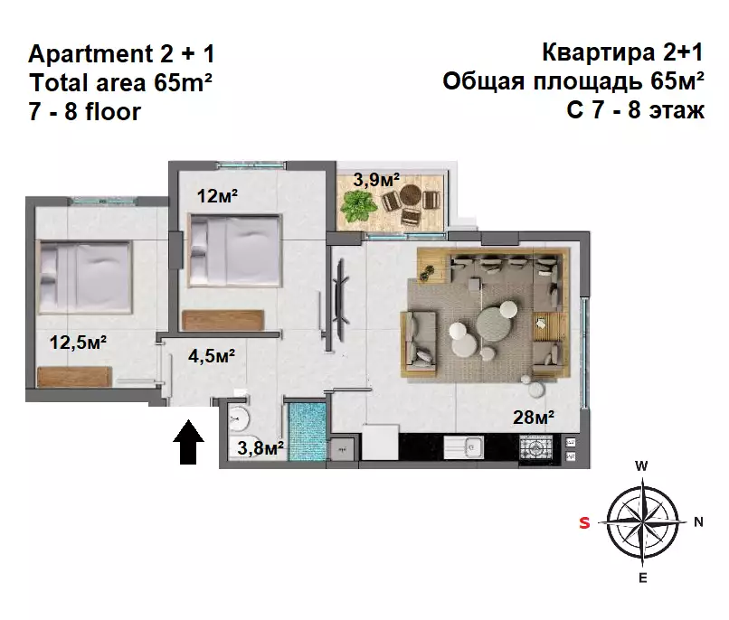 Квартира 51м² в Турции, Махмутлар. Стоимостью 145000€ аренда фото-36