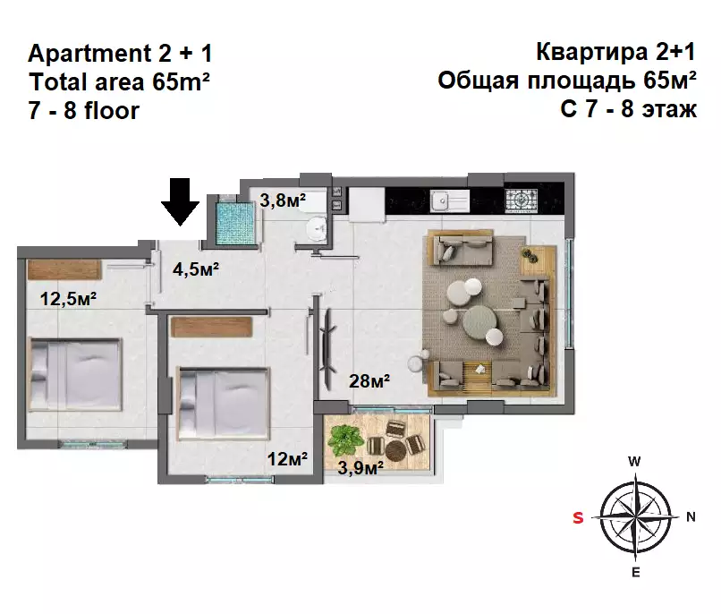 Квартира 51м² в Турции, Махмутлар. Стоимостью 145000€ аренда фото-38