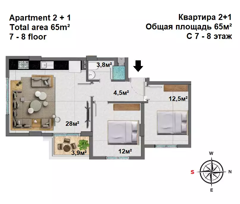 Квартира 51м² в Турции, Махмутлар. Стоимостью 145000€ аренда фото-39