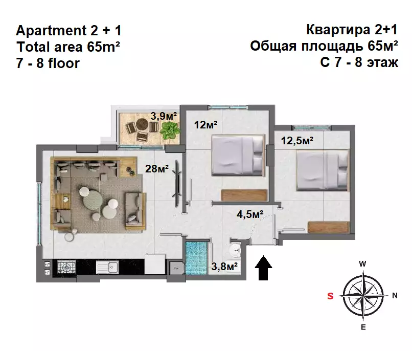 Квартира 51м² в Турции, Махмутлар. Стоимостью 145000€ аренда фото-41