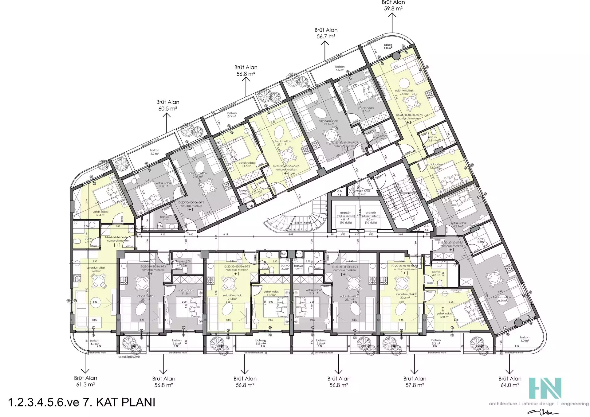 Квартира 60м² в Турции, Алания. Стоимостью 198000€ аренда фото-21