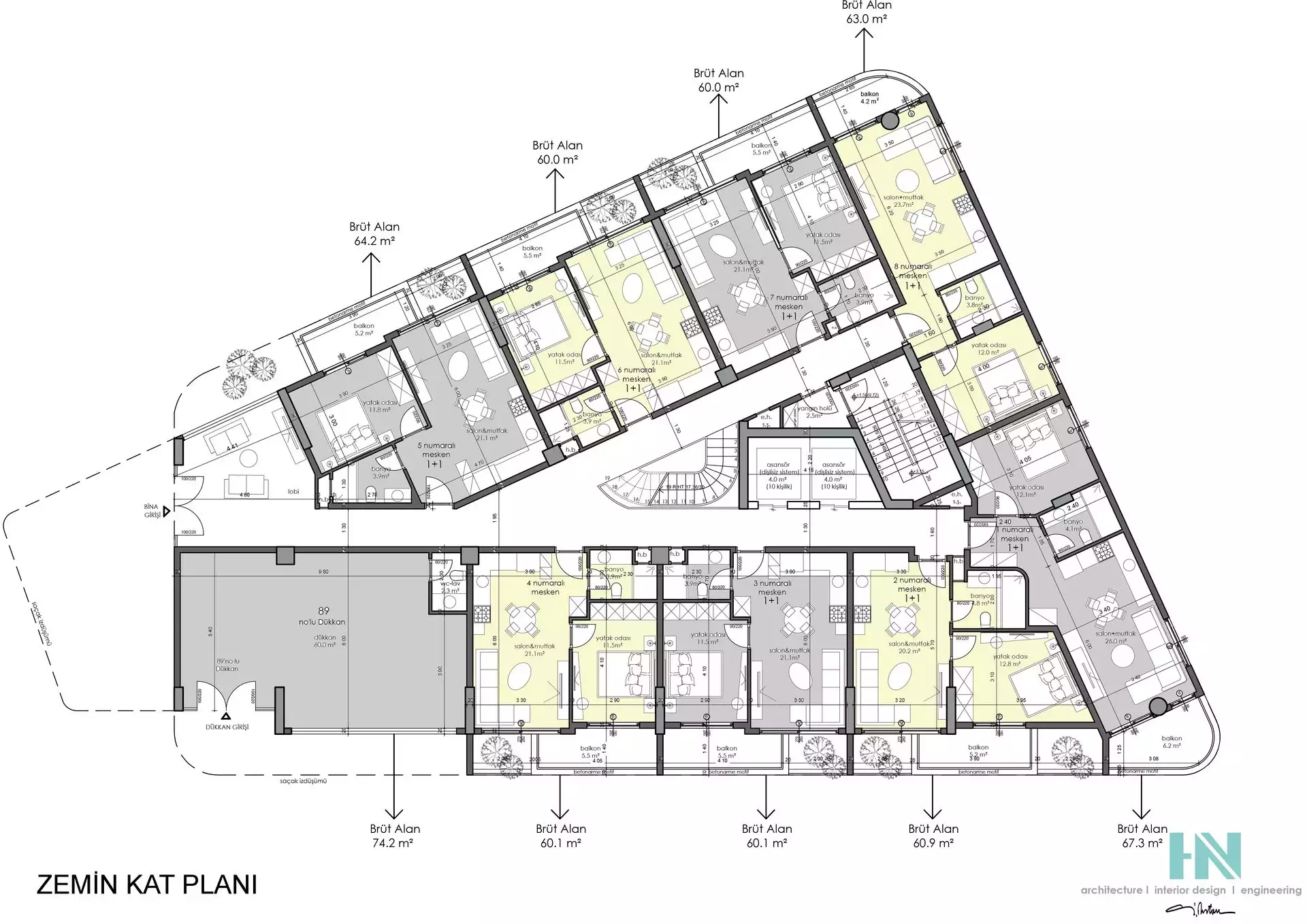 Квартира 60м² в Турции, Алания. Стоимостью 198000€ аренда фото-24