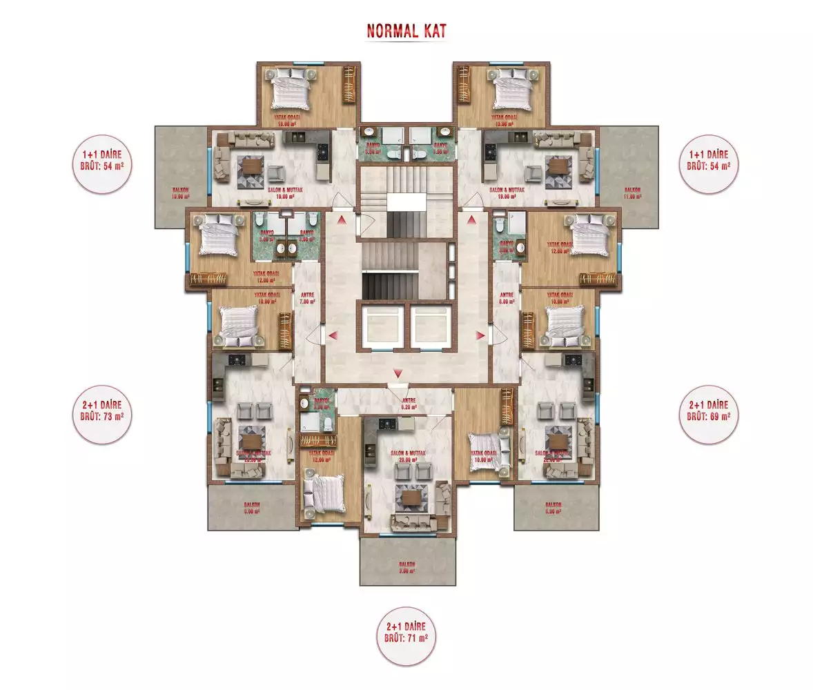 Квартира 100м² в Турции, Махмутлар. Стоимостью 200000€ аренда фото-10