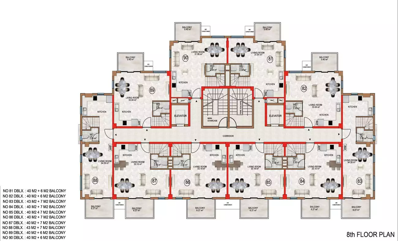 Квартира 46м² в Турции, Авсаллар. Стоимостью 90000€ аренда фото-39