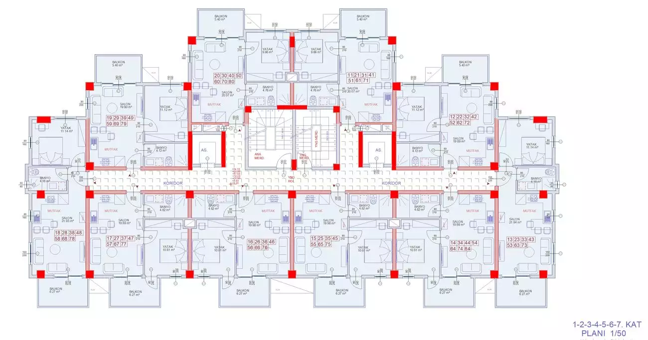 Квартира 46м² в Турции, Авсаллар. Стоимостью 90000€ аренда фото-44
