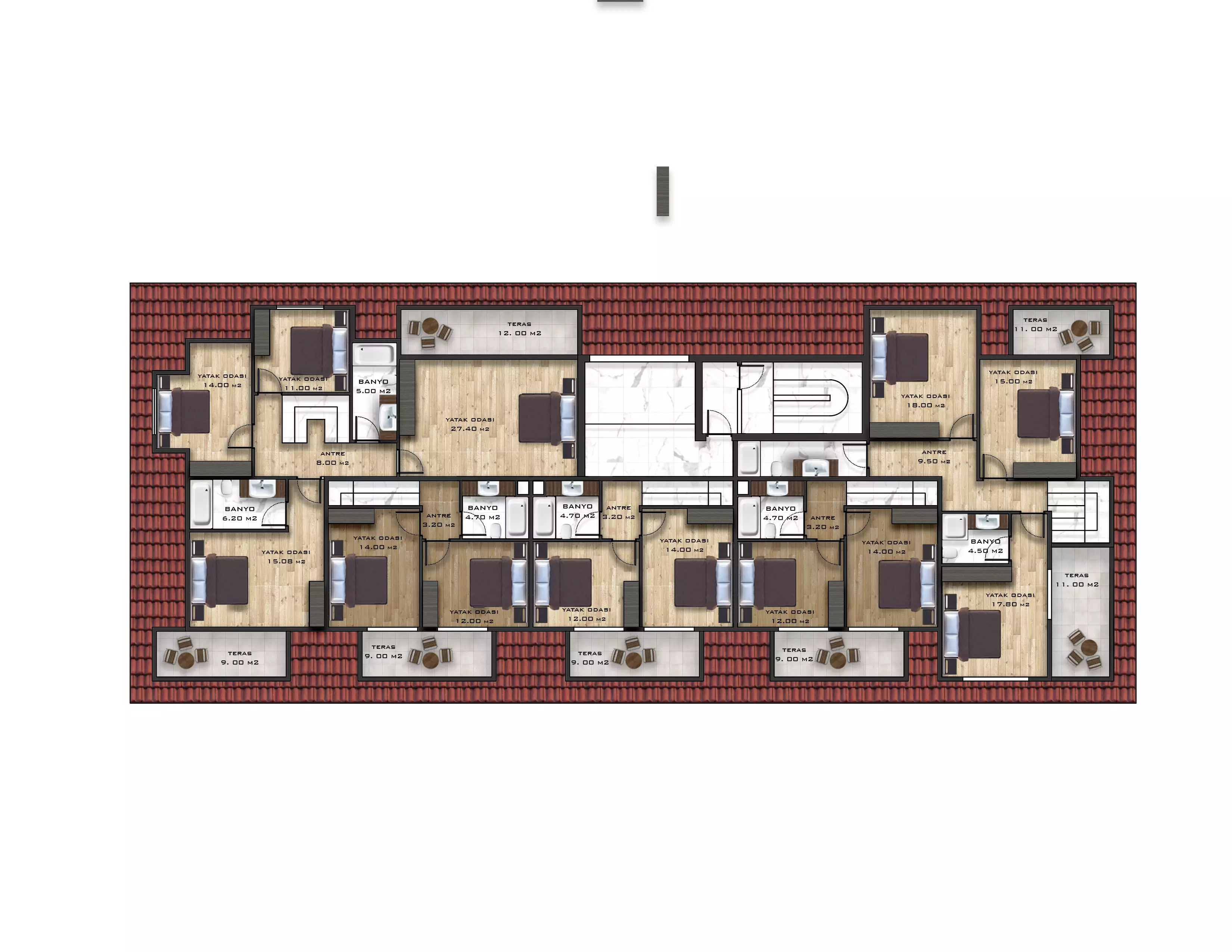 Квартира 55м² в Турции, Махмутлар. Стоимостью 155000€ аренда фото-45