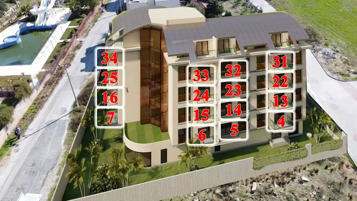 Квартира 42м² в Турции, Паяллар. Стоимостью 75000€ аренда фото-21