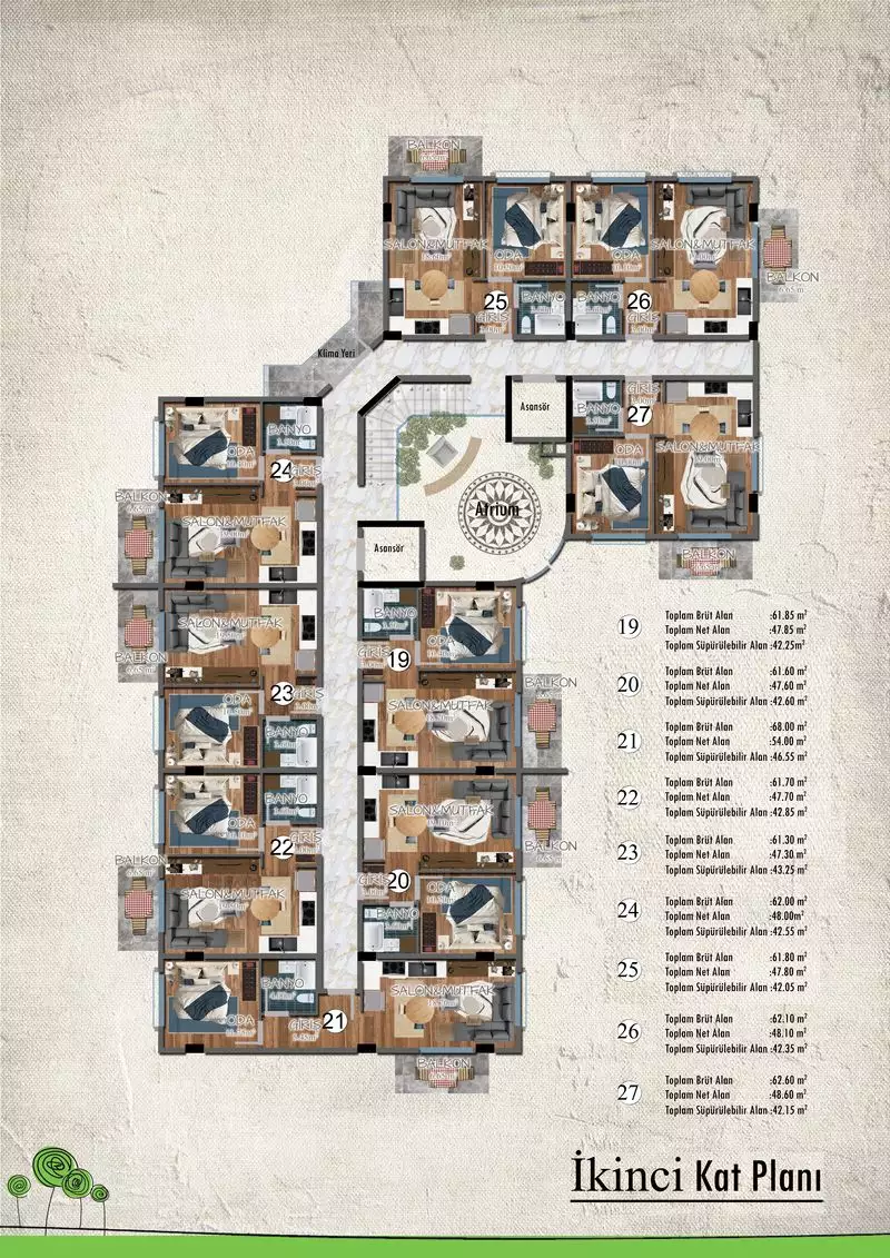 Квартира 42м² в Турции, Паяллар. Стоимостью 75000€ аренда фото-24