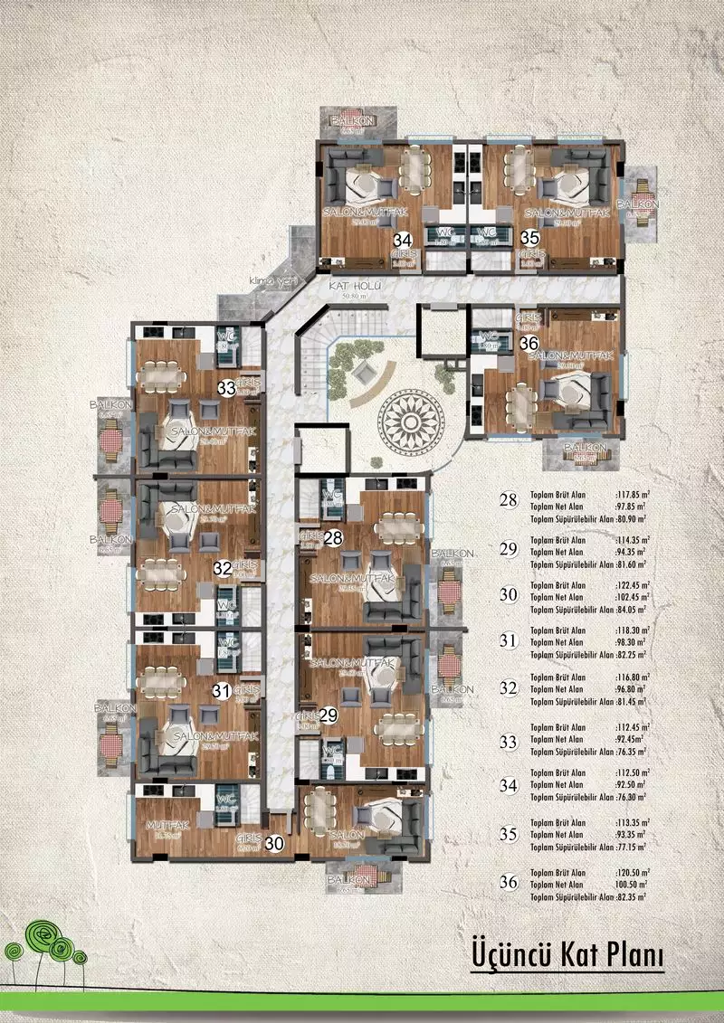 Квартира 42м² в Турции, Паяллар. Стоимостью 75000€ аренда фото-28