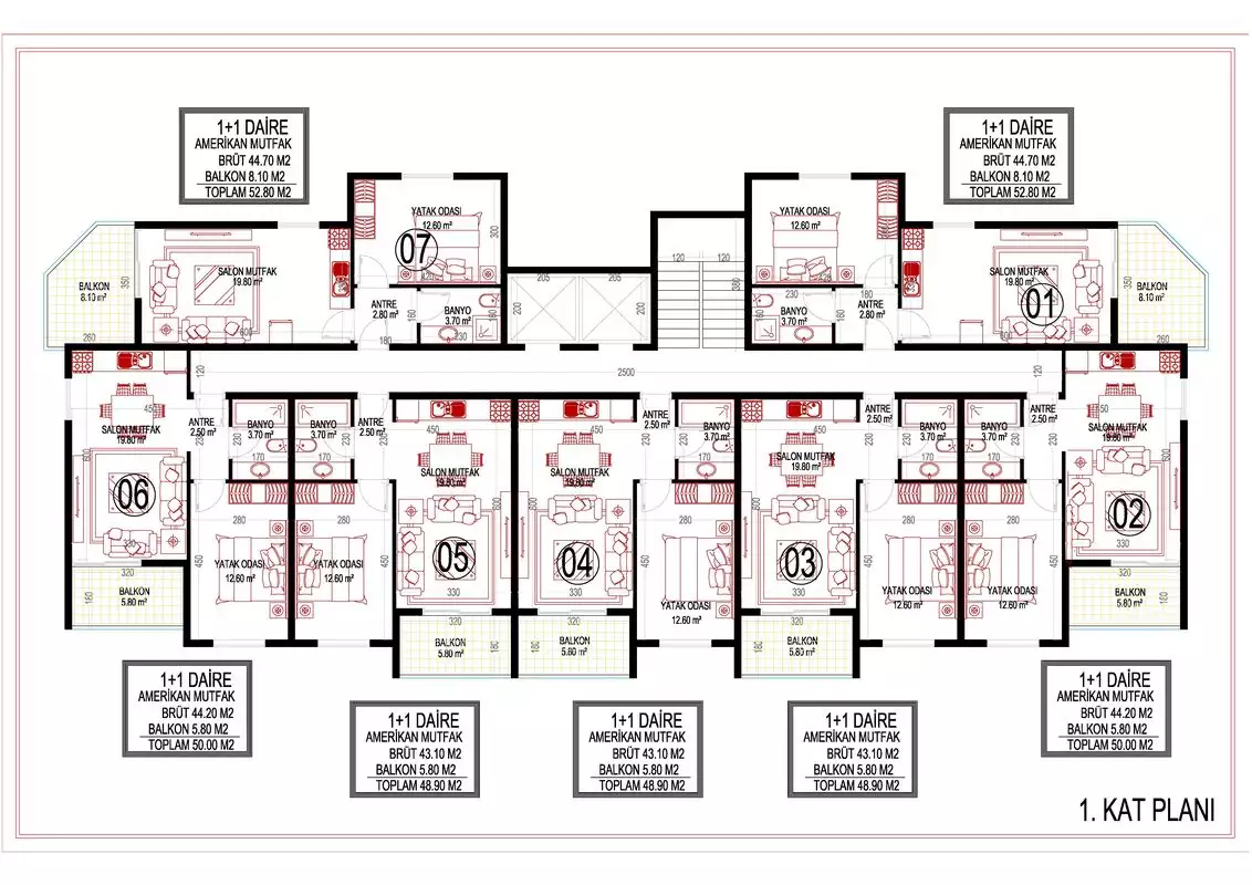 Квартира 64м² в Турции, Махмутлар. Стоимостью 240000€ аренда фото-16