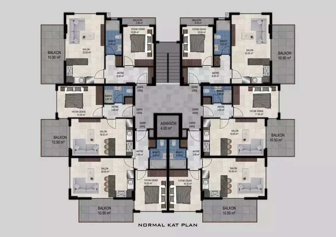 Квартира 48м² в Турции, Алания. Стоимостью 200000€ аренда фото-21