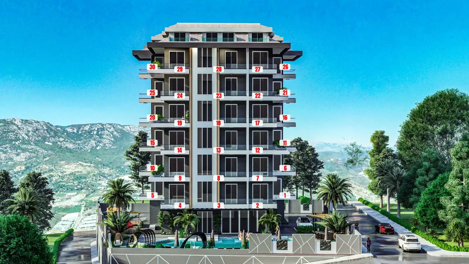 Квартира 49м² в Турции, Махмутлар. Стоимостью 77000€ аренда фото-8