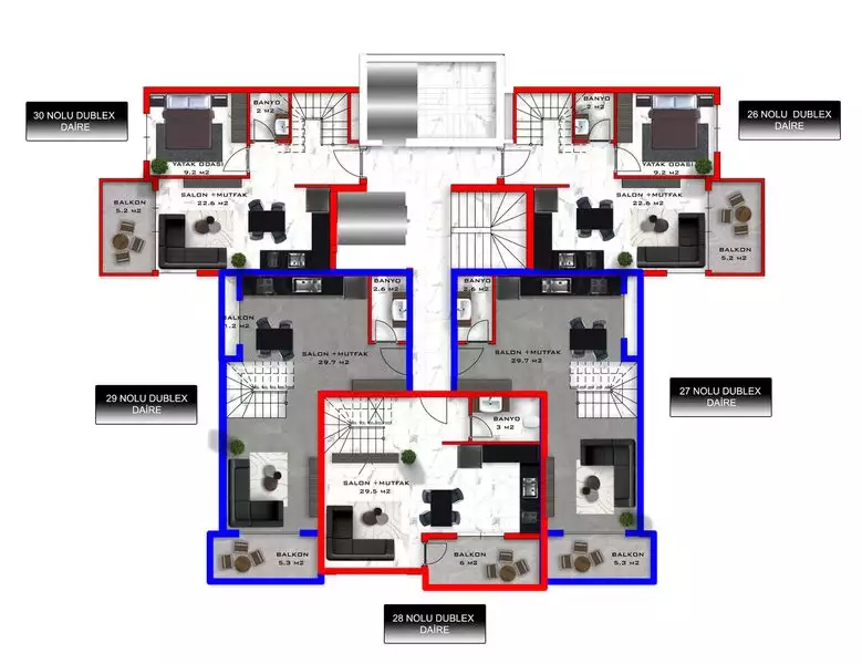 Квартира 49м² в Турции, Махмутлар. Стоимостью 77000€ аренда фото-49