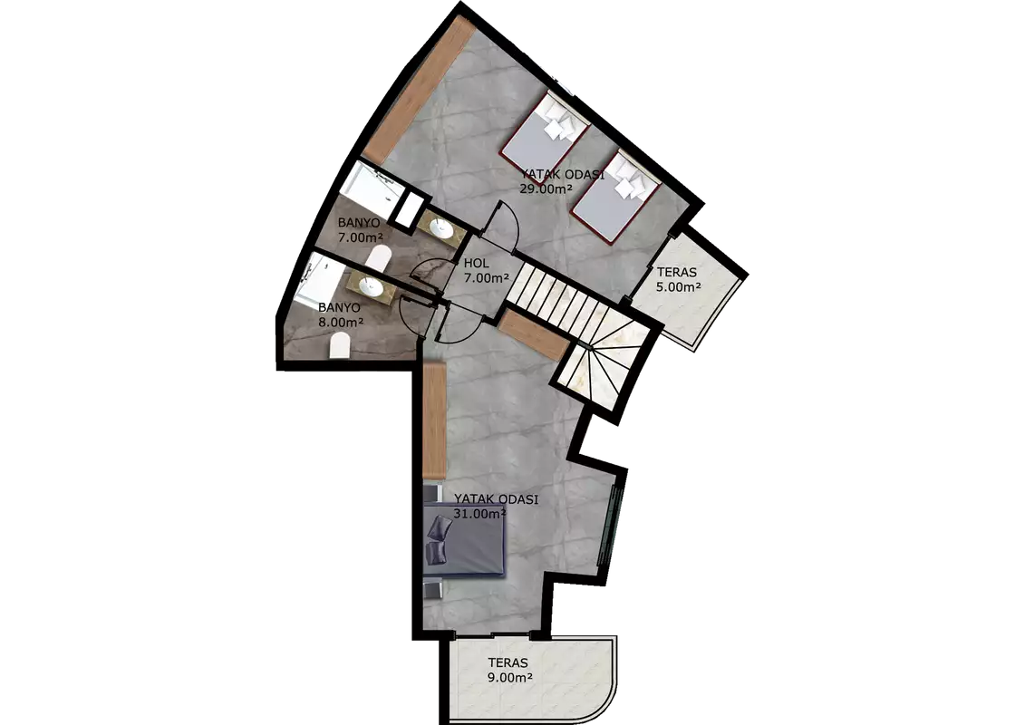 Квартира 53м² в Турции, Махмутлар. Стоимостью 340000€ аренда фото-29
