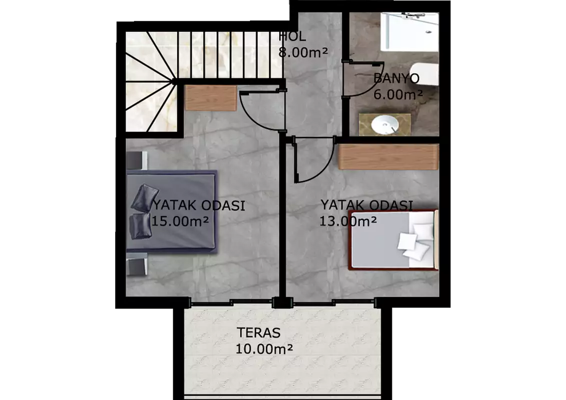 Квартира 53м² в Турции, Махмутлар. Стоимостью 340000€ аренда фото-30
