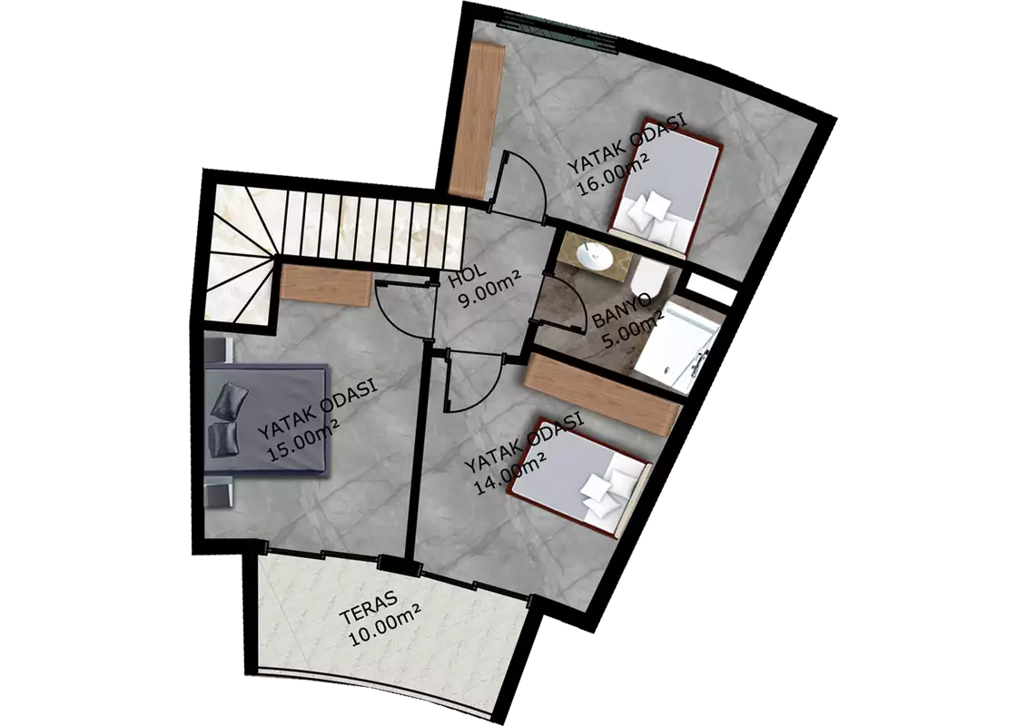 Квартира 53м² в Турции, Махмутлар. Стоимостью 340000€ аренда фото-32