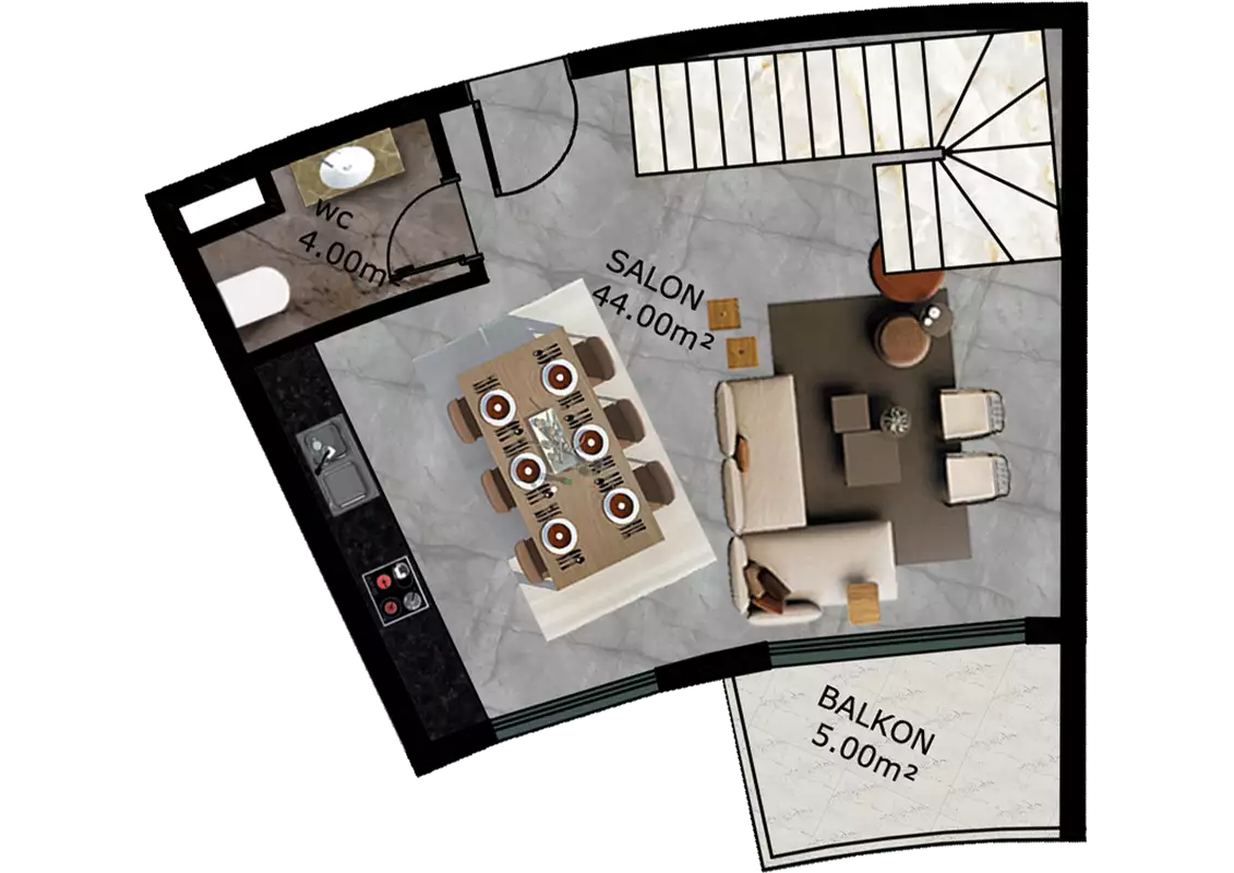 Квартира 53м² в Турции, Махмутлар. Стоимостью 340000€ аренда фото-35