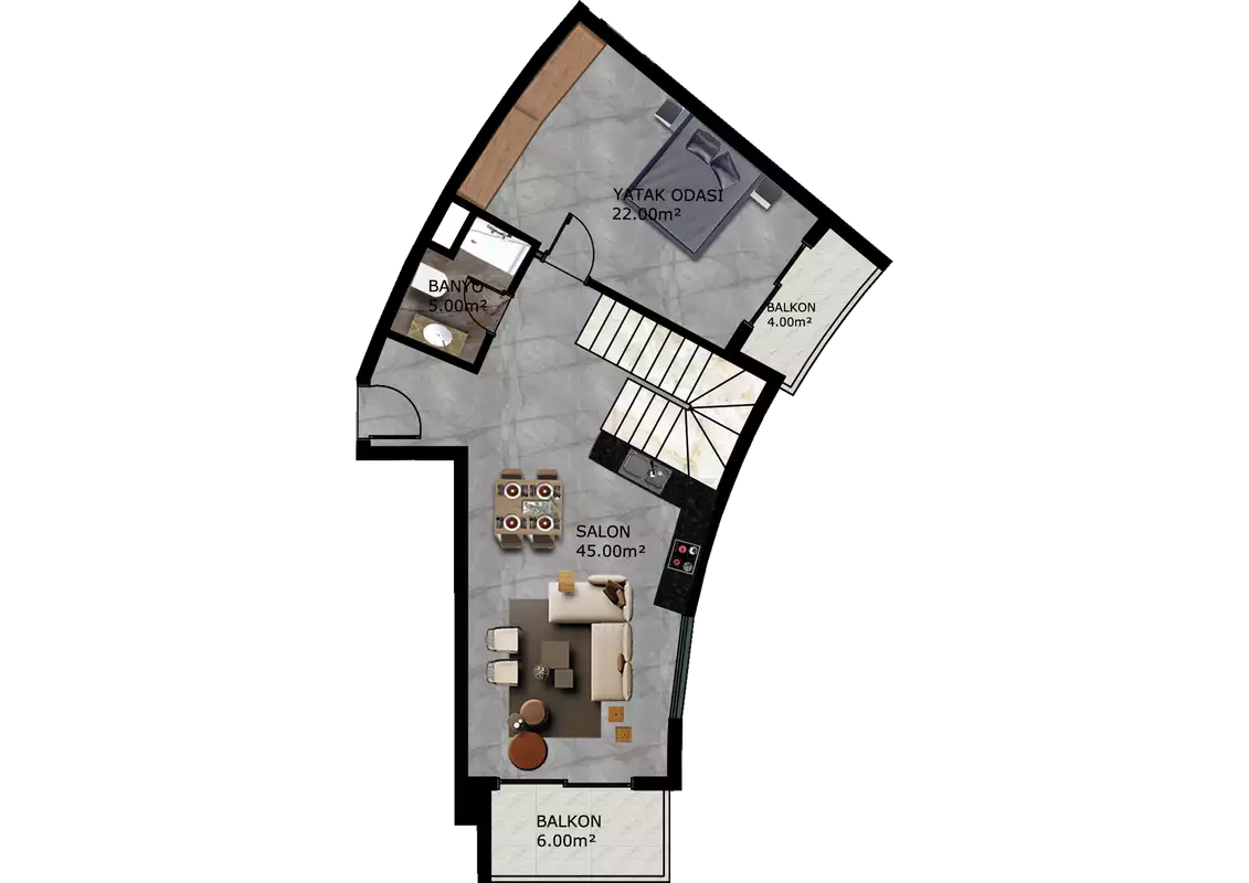 Квартира 53м² в Турции, Махмутлар. Стоимостью 340000€ аренда фото-36
