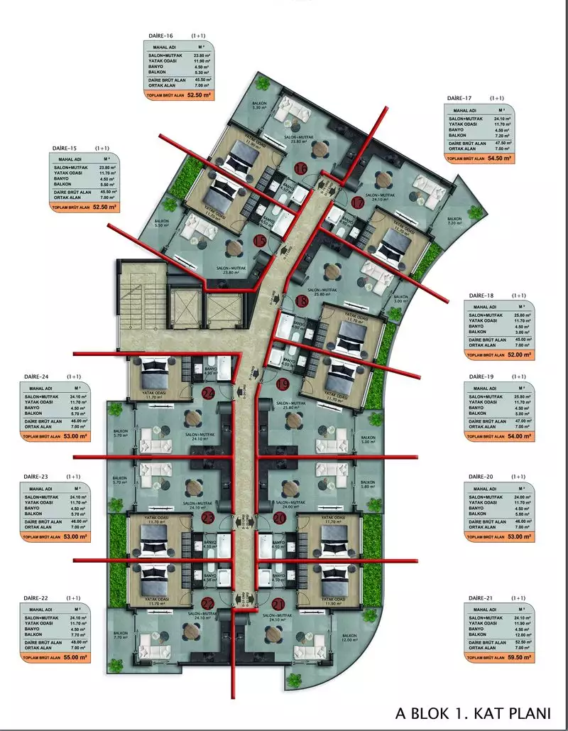 Квартира 53м² в Португалии, Алкобаса. Стоимостью 173000€ аренда фото-80