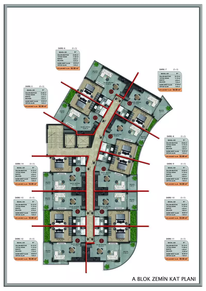 Квартира 53м² в Португалии, Алкобаса. Стоимостью 173000€ аренда фото-81