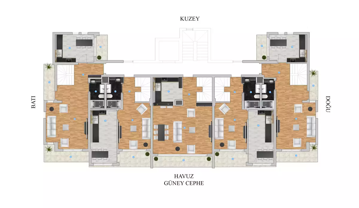 Квартира 49м² в Турции, Газипаша. Стоимостью 74000€ аренда фото-25