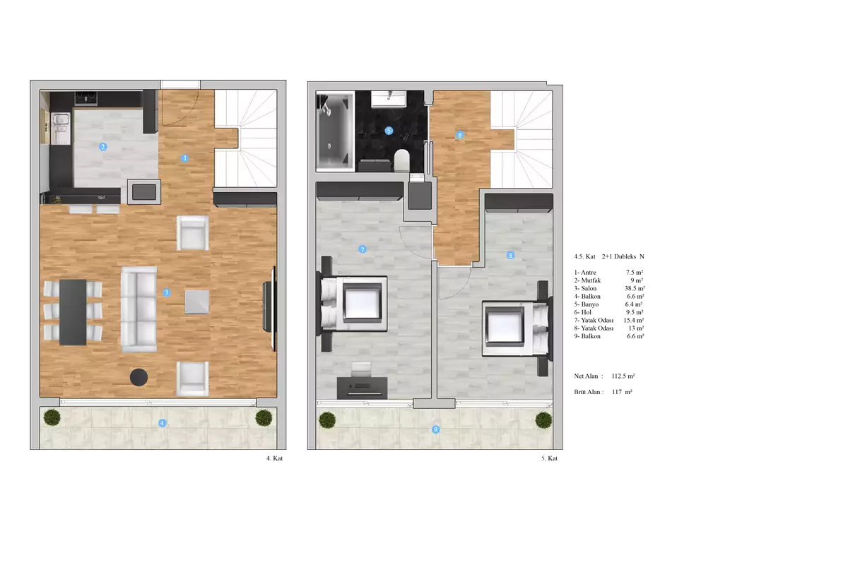 Квартира 49м² в Турции, Газипаша. Стоимостью 74000€ аренда фото-28