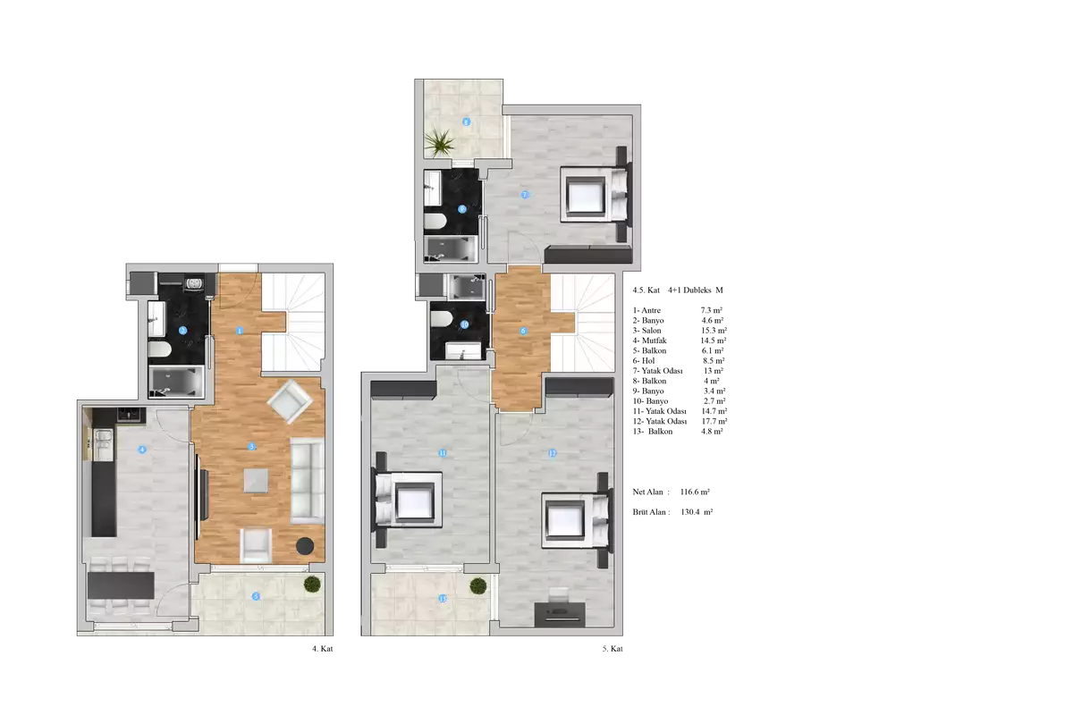 Квартира 49м² в Турции, Газипаша. Стоимостью 74000€ аренда фото-29